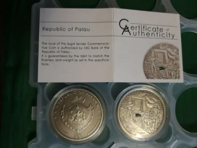 2009 Palau Treasures of the World "Emeralds" $5
