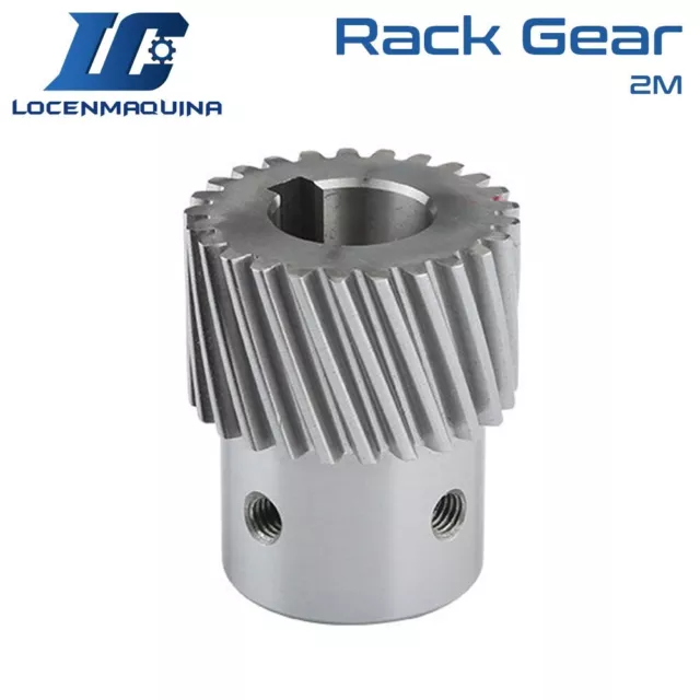 Helical Left Hand Rack Gear Pinion 2M 25 30 Teeth 45 50 55 Height Durable CNC