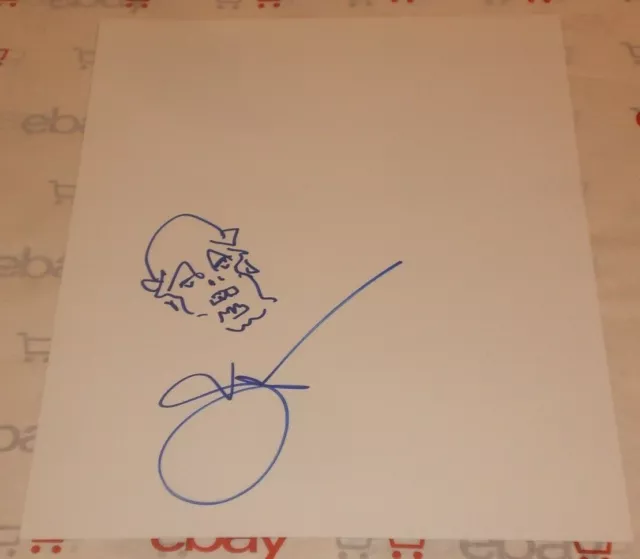 Greg Nicotero Hand Drawn & Signed Walking Dead Zombie Head Sketch Autograph Coa