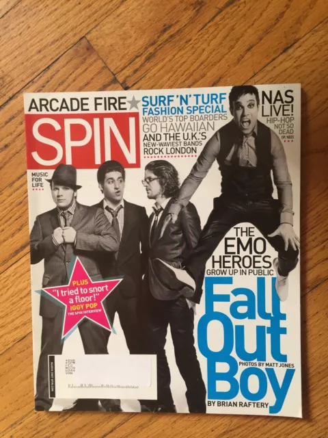 Spin Magazine March 2007 Fall Out Boy Iggy Pop Surf n Turf EMO Heroes NAS Live