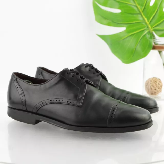 Allen Edmonds Men's Back Bay Oxford Size 9 EEE Cap Toe Brogue Dress Shoe Black