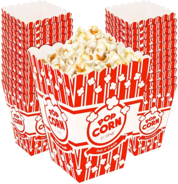 Poppy's Small Popcorn Boxes – 30oz and 46oz Concession-Grade Popcorn Buckets