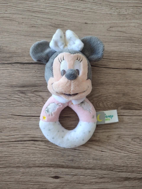 Doudou Peluche Minnie Rose Mouchoir hochet Mouton Lune etat neuf