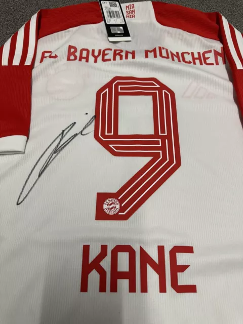 Signed Harry Kane FC Bayern Munich CL Jersey 2023/2024 Size L Label