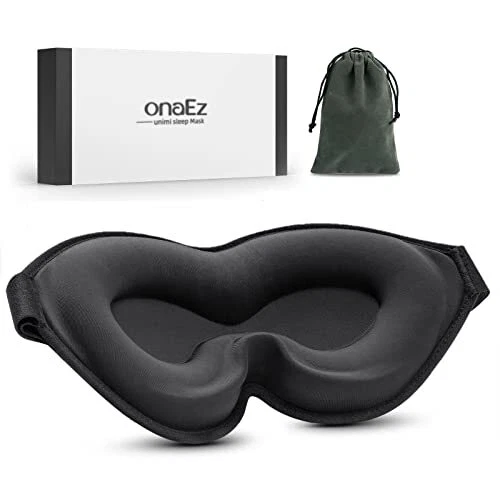 onaEz Masque de Sommeil, Masque de Nuit pour Femme Homme, Enhanced 3D Grooves De