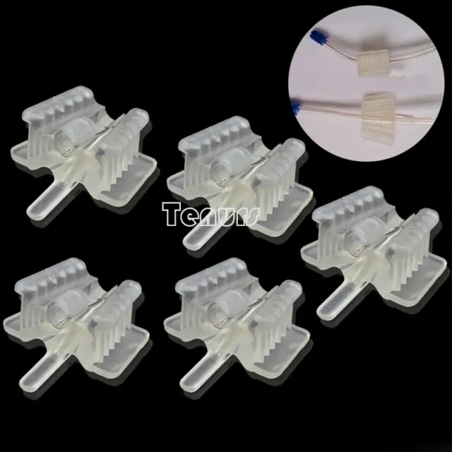 5XDental Silicone Prop Support Holding Saliva Ejector Suction Tips clear S size