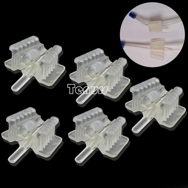 5XDental Silicone Prop Support Holding Saliva Ejector Suction Tips clear L size