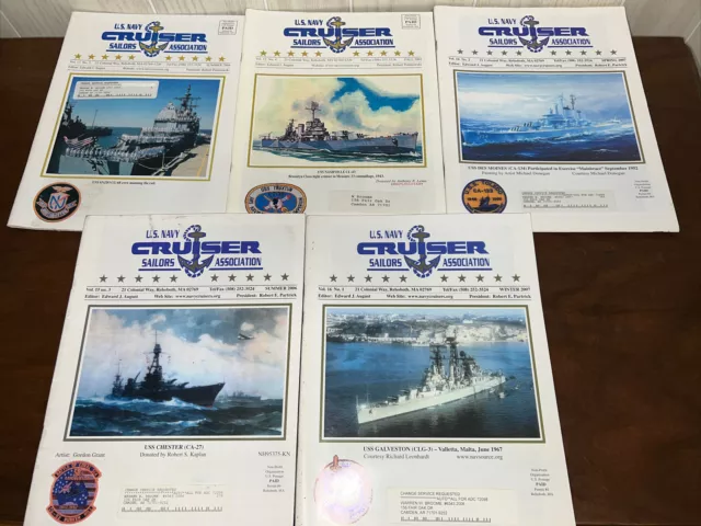 5 Issues U.S. NAVY CRUISER SAILORS ASSOC Magazine 2003 - 2007 Naval History