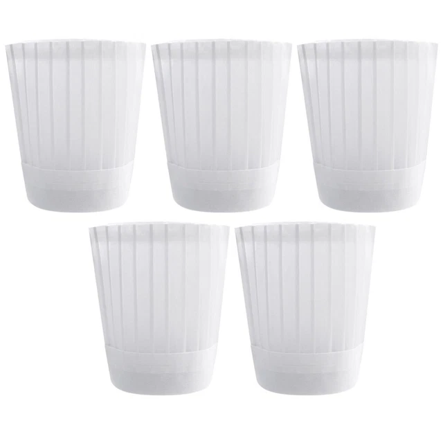 5 Pcs Cooking Hat Elastic Chef Cap Blancas Para Hombres Negras Food