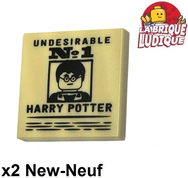 LEGO 2x Tile Decorated 2x2 Undesirable No.1 Harry Potter Poster Tan 3068bpb2006