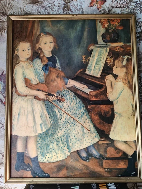 Tableau Imprimé Auguste Renoir - Les Filles De Catulle Mendès - Toile Sur Cadre - Prêt à Accrocher