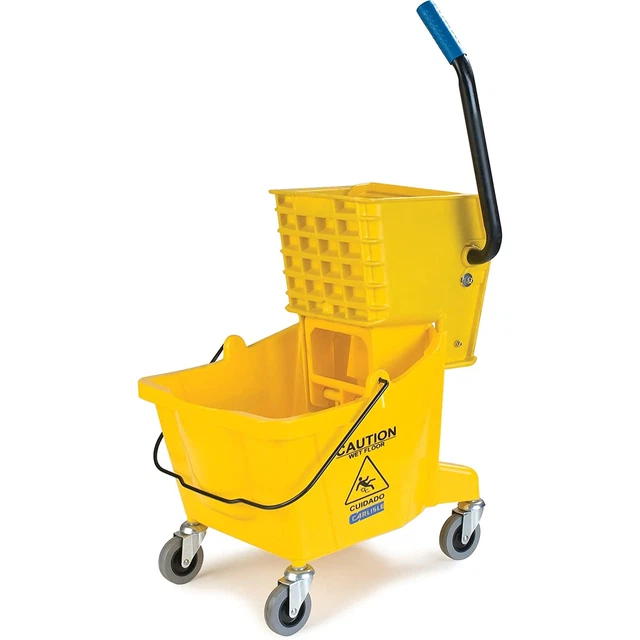 Carlisle Foodservice Products Plastic Commercial Mop Bucket with Side-Press Wrin