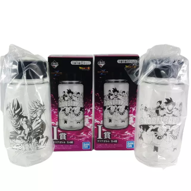 Dragon Ball Juego de botellas transparentes Bandai Ichiban Kuji Goku Broly...