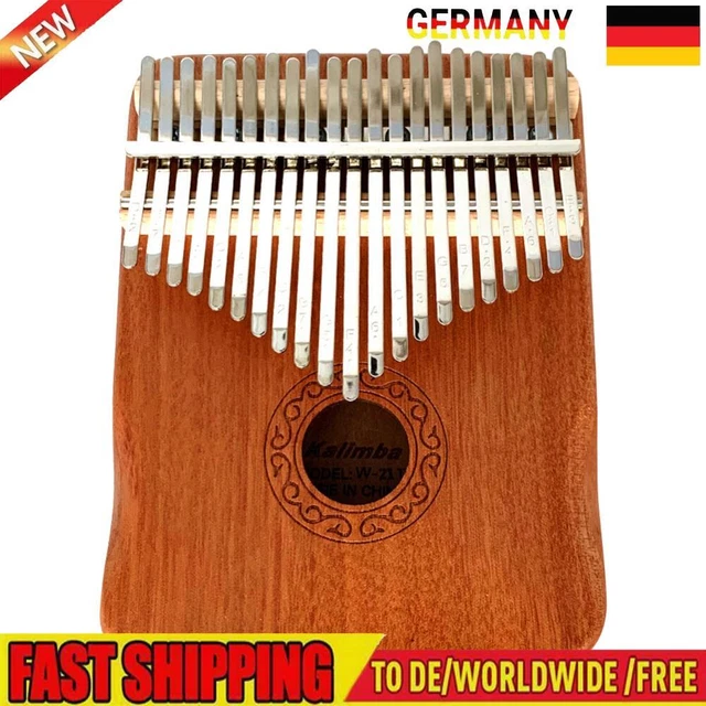 Mahogany 21 Key Kalimba Thumb Piano Mbira Musical Instrument Gift for Beginner