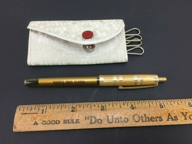 Vintage Allentown PA  Advertising Florist Pen & Hook Key Fob Horn's Irus Floral
