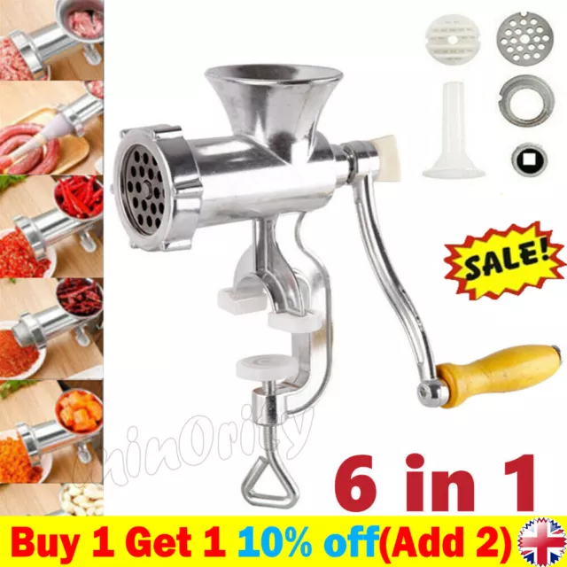 Manual Kitchen Meat Grinder Mincer Stuffer Table Sausage Filler Maker ——UK