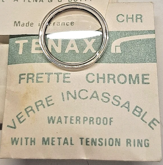 VERRE MONTRE 28.1 mm FRETTE BAGUE TENSION CHROMÉE