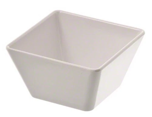 American Metalcraft MELSQ53 Endurance Melamine 5" Square Bowl, 23-Ounce, White