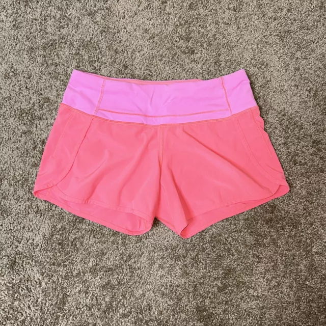 Lululemon Speed Up Shorts Pink Size 4 2.5’ Inseam Lined With Pockets