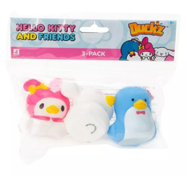 NIB Hello Kitty & Friends Duck'z SET 3 Rubber Ducks MY MELODY SAM CINNAMOROLL