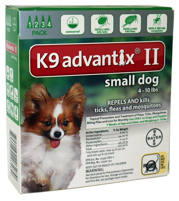 K9 ADVANTIX II Flea & Tick Spot Treatment For Small Dogs 410 lb 4
