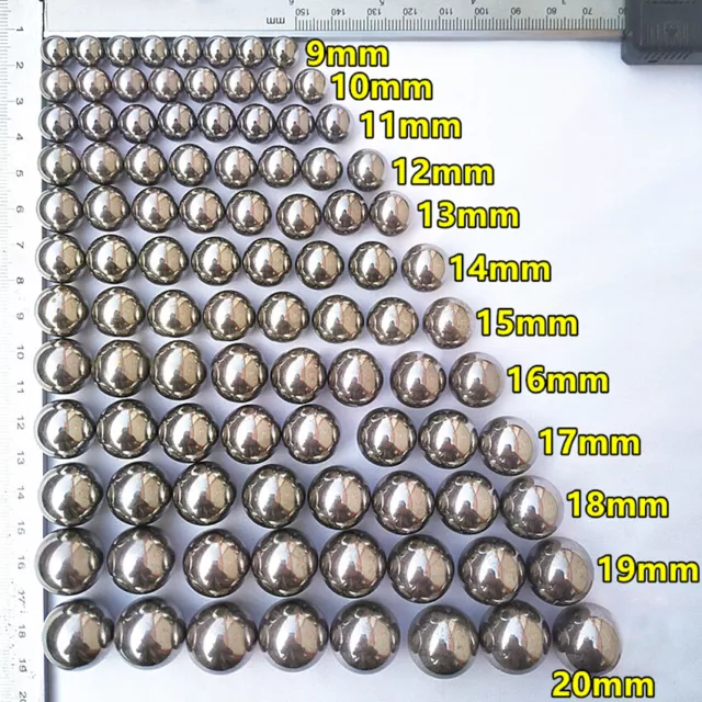 Sfera in acciaio per cuscinetti cromo solido da 9 mm a 20 mm alta precisione sfera catapulta palla munizioni
