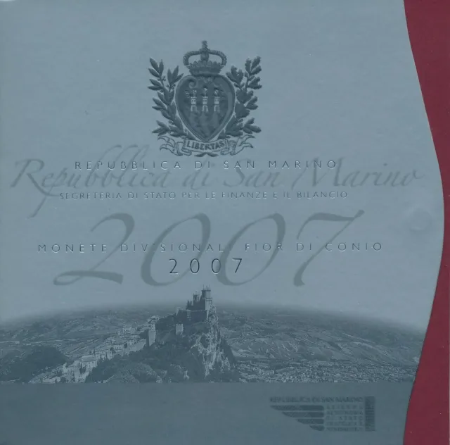 San Marino - Offizieller KMS 2007 8,88 inkl. 5 Euro Silbermünze