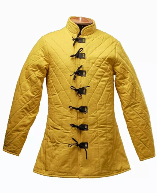Medievale Cotone Imbottito Gambeson Costume Rievocazione Storica Sca Larp (S)