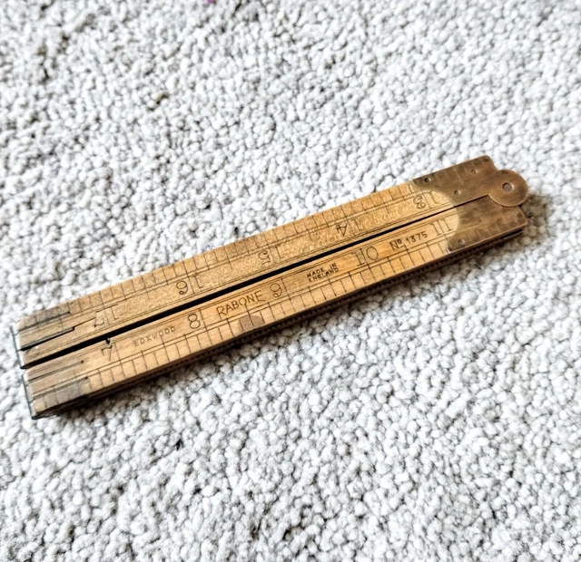 Vintage Rabone No.1375 Boxwood Folding Ruler 24 inches Vintage Rabone No.1375 Boxwood Folding Ruler 24 inches