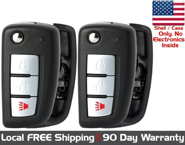 2x New Replacement Key Fob Remote SHELL / CASE For 2014-2020 Nissan Rogue