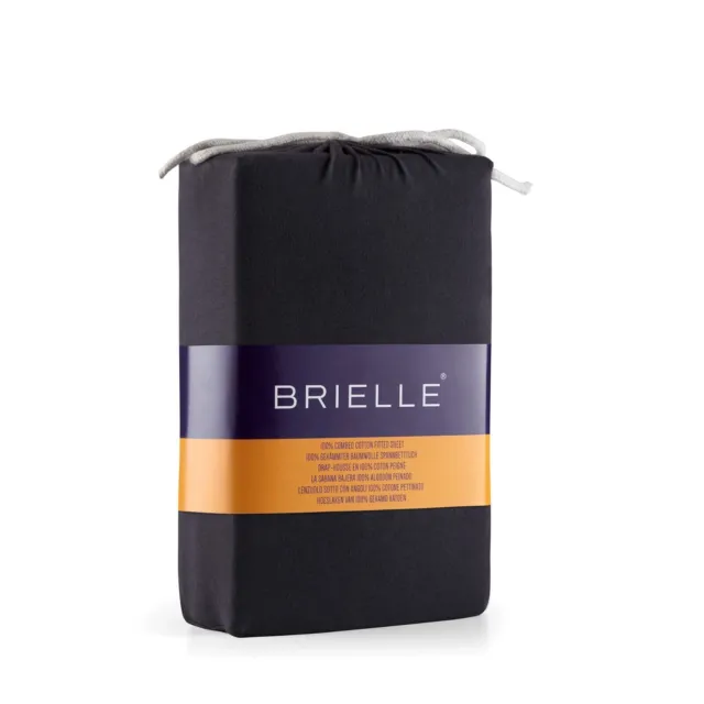 BRIELLE Premium Jersey Spannbettlaken, Spannbetttuch 100% Baumwolle