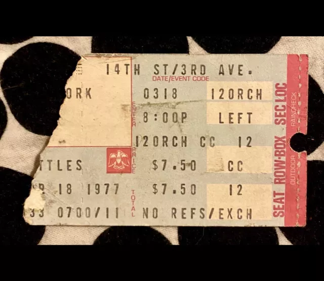 Blondie & Iggy Pop - Idiot World Tour - At The Palladium - March 18 1977 3Rd Row