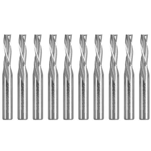 3/16" Dia Low Helix Downcut End Mill (10 Pack) 1/4" Shank Yonico 36312-SC-10PK