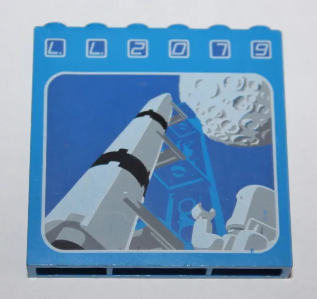 Lego Espace Brick 1x6x5 with LL2079 Rocket and Moon Pattern 3754pb01 /set 6970