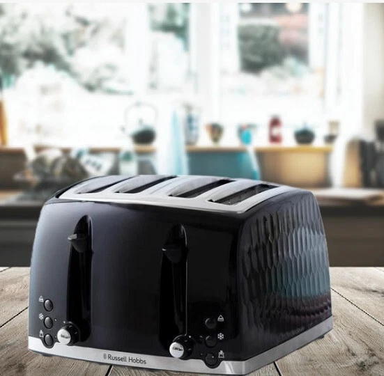 RUSSELL HOBBS 4 Slice Toaster Contemprary Design Wide Slot
