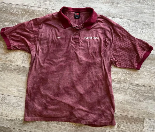 VINTAGE MEN’S XL Team Nike Florida State FSU Seminoles Polo Shirt 24.