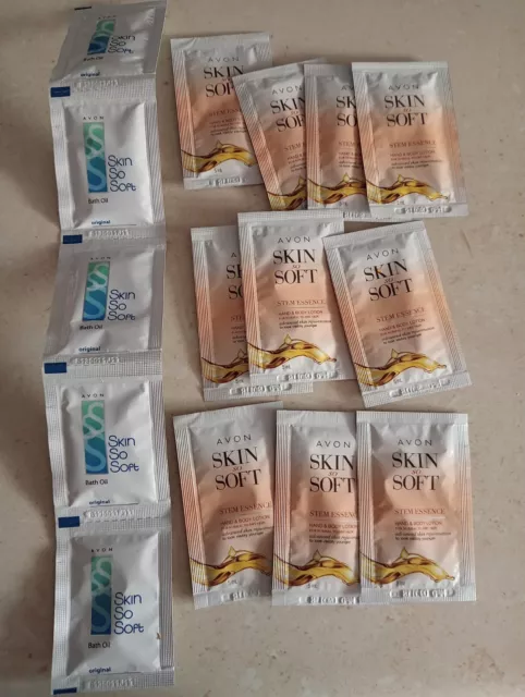 15 X Avon SSS Skin So Soft bath oil & body lotion samples