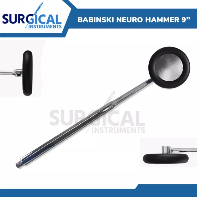 3 Pcs Babinski Neuro Percussion Hammer Set 9" Surgical Diagnostic German Grade