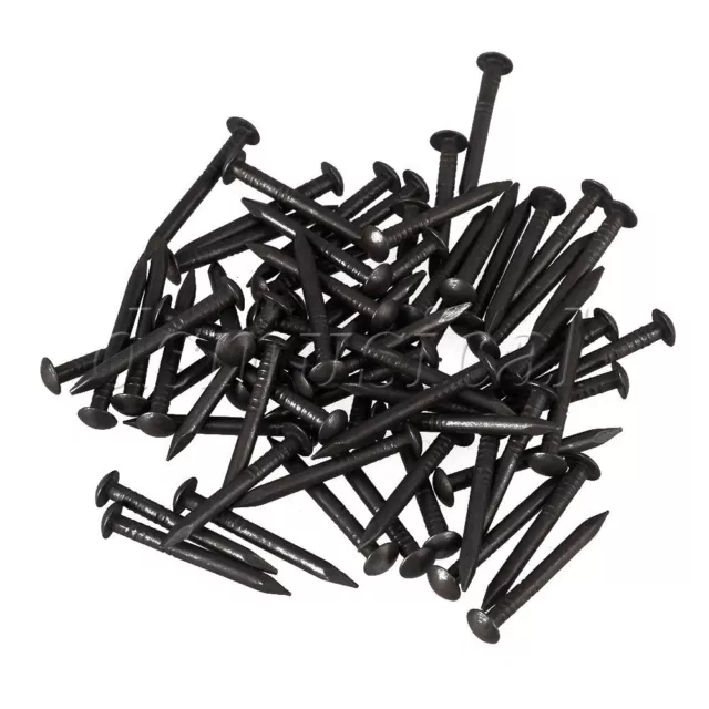 50pcs Black 22x2mm Antique Pure Copper Hardware Screw Nail with Washer Head