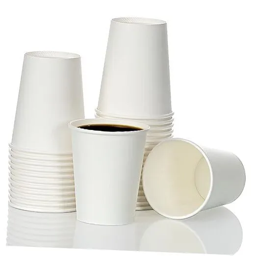 120 Pack 8 oz Paper Cups, Coffee Cups Paper Hot/Cold 8 oz - 120 Pack White