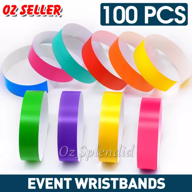 100PCS Tyvek Event ID Paper Wristbands Festival Party Security Club Bands LGBT