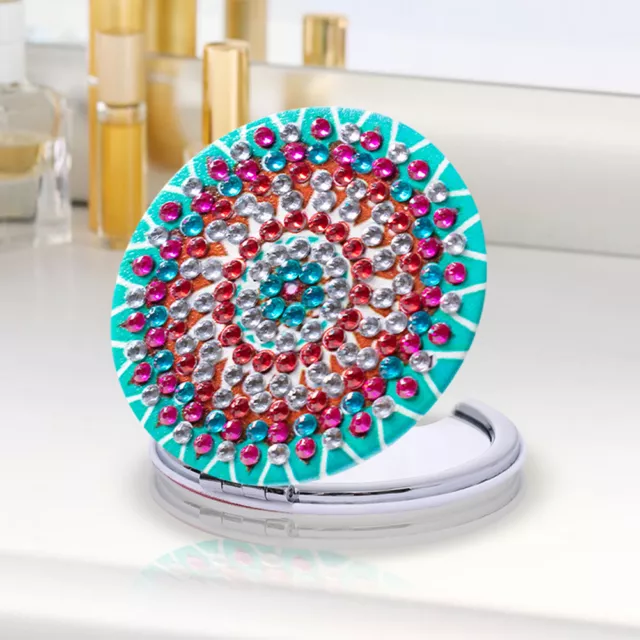 DIY Diamond Painting Mirror Mandala Double Side Crystal Diamond Mirror for Girl