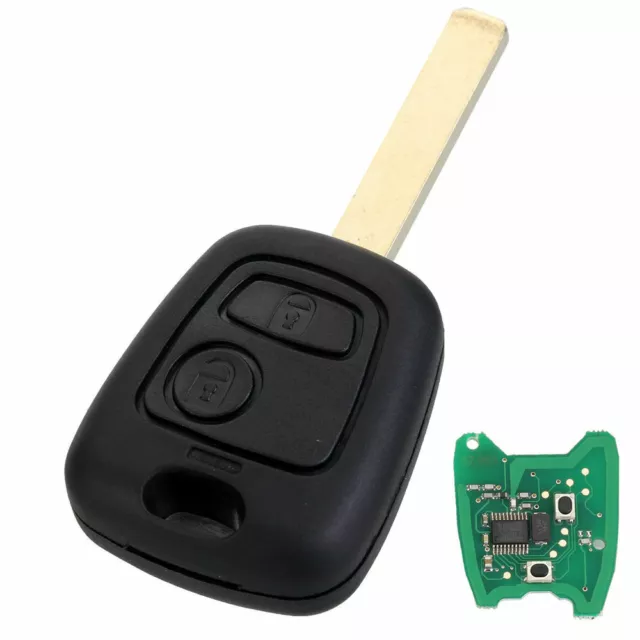 2 Bouton Coque Clé Télécommande + Lame Vierge Pour Peugeot 307 433MHz PCF7961 MS