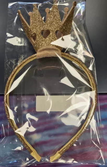 Girls gold crown headband