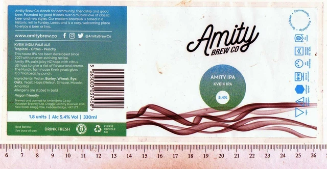 UK Bieretikett - Amity Brewery - Yorkshire - Amity IPA