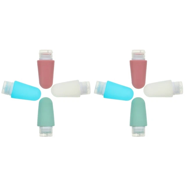 8 PIEZAS Silicona Botellas de Viaje y Fugas Champú Vacío Recargable