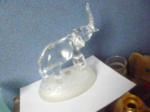 Crystal Dolphin, Glass Figurine, Cristal D'arques, France, Vintage Crystal Figurine, Glass