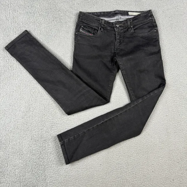Diesel Jeans Womens Size 25X32 Dark Wash Grupee Super Slim Skinny Low Waist
