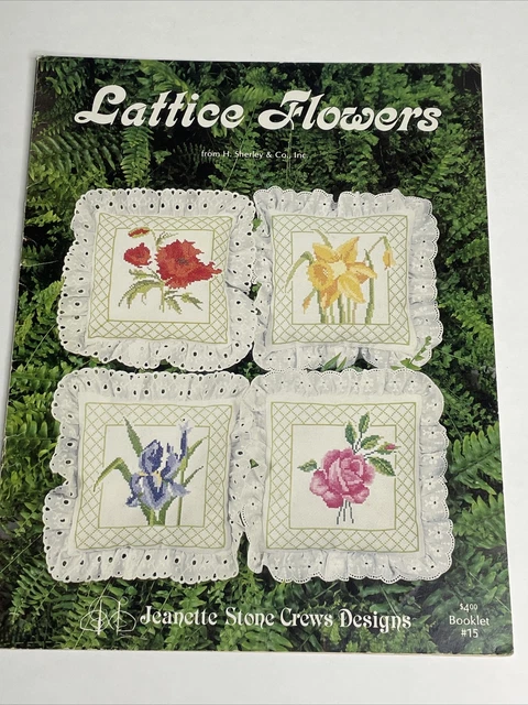 Jeanette Stone Crews Lattice Flowers Cross Stitch Pattern
