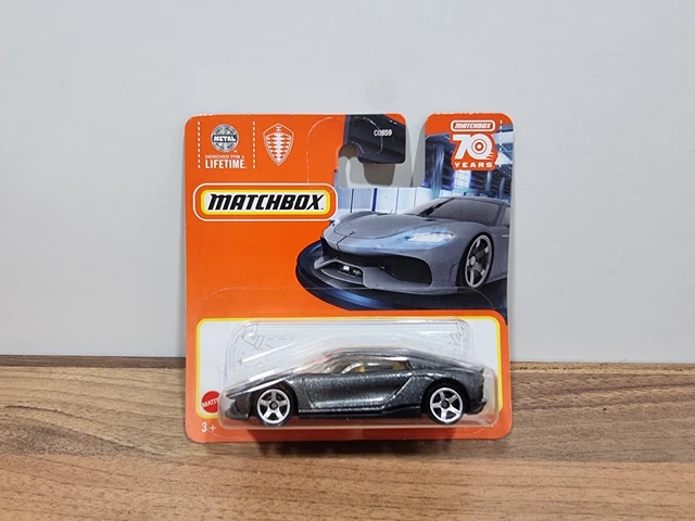 Voiture Miniature Matchbox 1/64 - Koenigsegg Gemera 2021 - Modèle #45/100 De La Gamme 2023 - Couleur Grise - Métal - Neuf